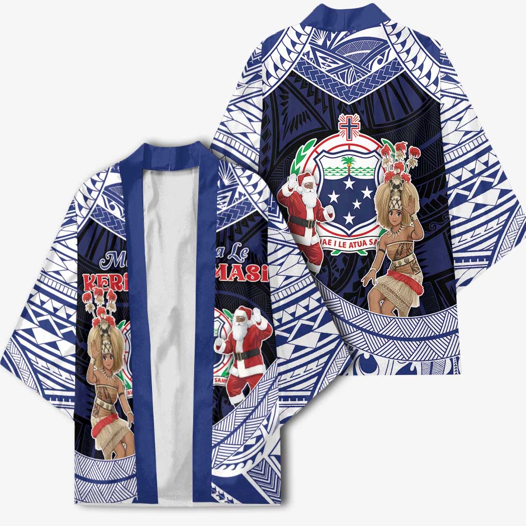 Samoa Christmas Kimono Samoan Siva Dance With Santa - Polynesian Pride