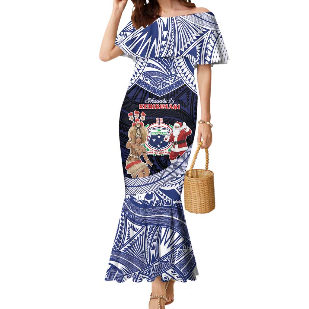 Samoa Christmas Mermaid Dress Samoan Siva Dance With Santa - Polynesian Pride