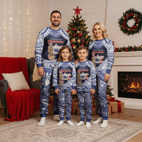 Samoa Christmas Pajama Set Samoan Siva Dance With Santa - Polynesian Pride