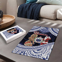 Samoa Christmas Puzzle Samoan Siva Dance With Santa - Polynesian Pride