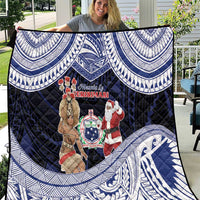 Samoa Christmas Quilt Samoan Siva Dance With Santa - Polynesian Pride