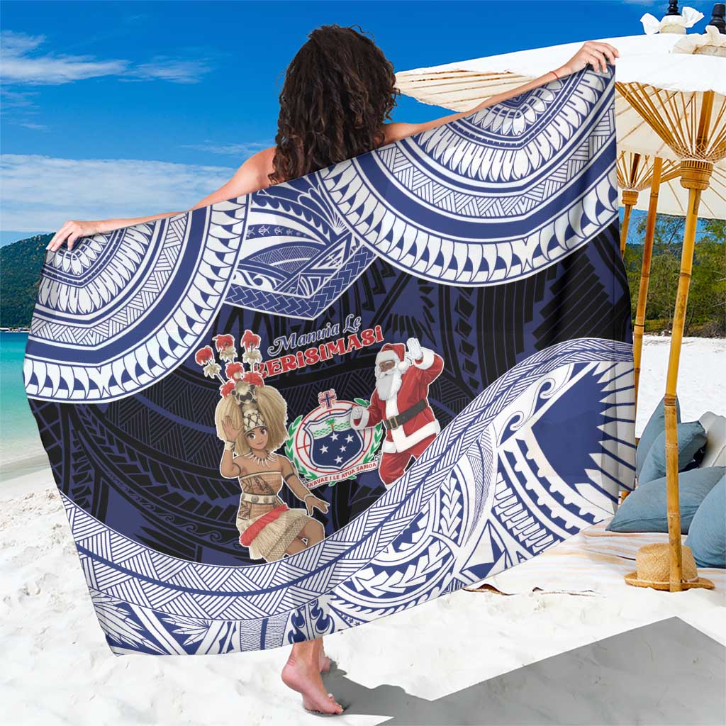 Samoa Christmas Sarong Samoan Siva Dance With Santa - Polynesian Pride