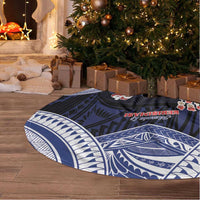Samoa Christmas Tree Skirt Samoan Siva Dance With Santa - Polynesian Pride