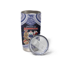 Samoa Christmas Tumbler Cup Samoan Siva Dance With Santa - Polynesian Pride