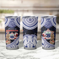Samoa Christmas Tumbler Cup Samoan Siva Dance With Santa - Polynesian Pride