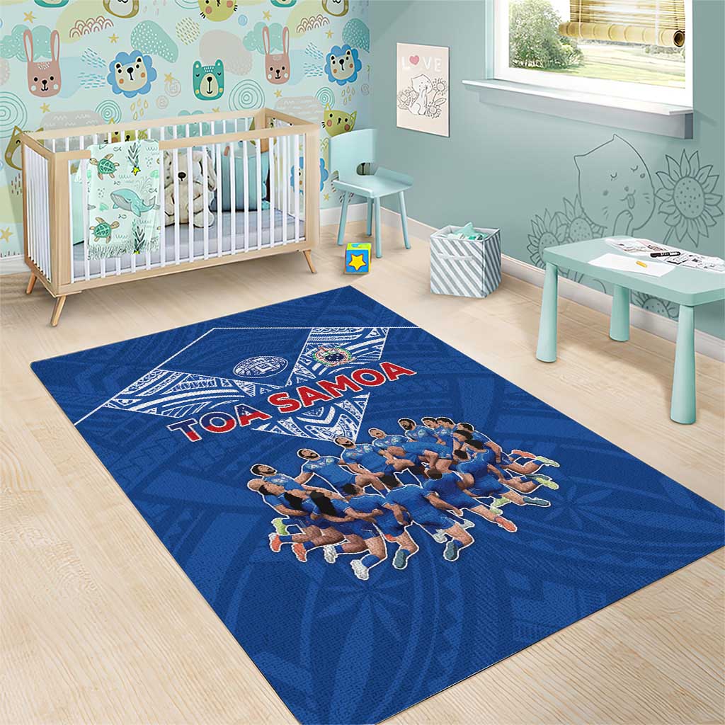 Toa Samoa Area Rug Samoan Warrior Spirit Rugby - Polynesian Pride