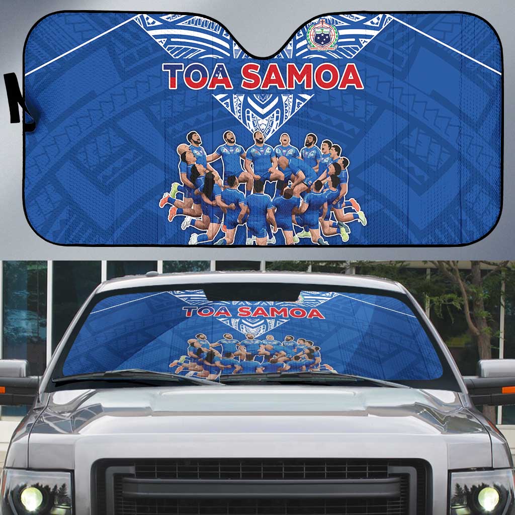 Toa Samoa Auto Sun Shade Samoan Warrior Spirit Rugby - Polynesian Pride