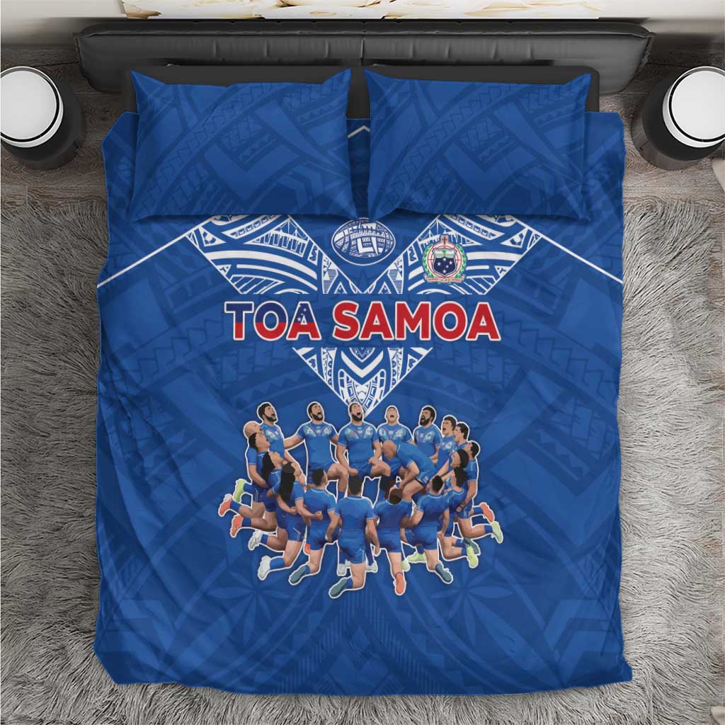 Toa Samoa Bedding Set Samoan Warrior Spirit Rugby - Polynesian Pride