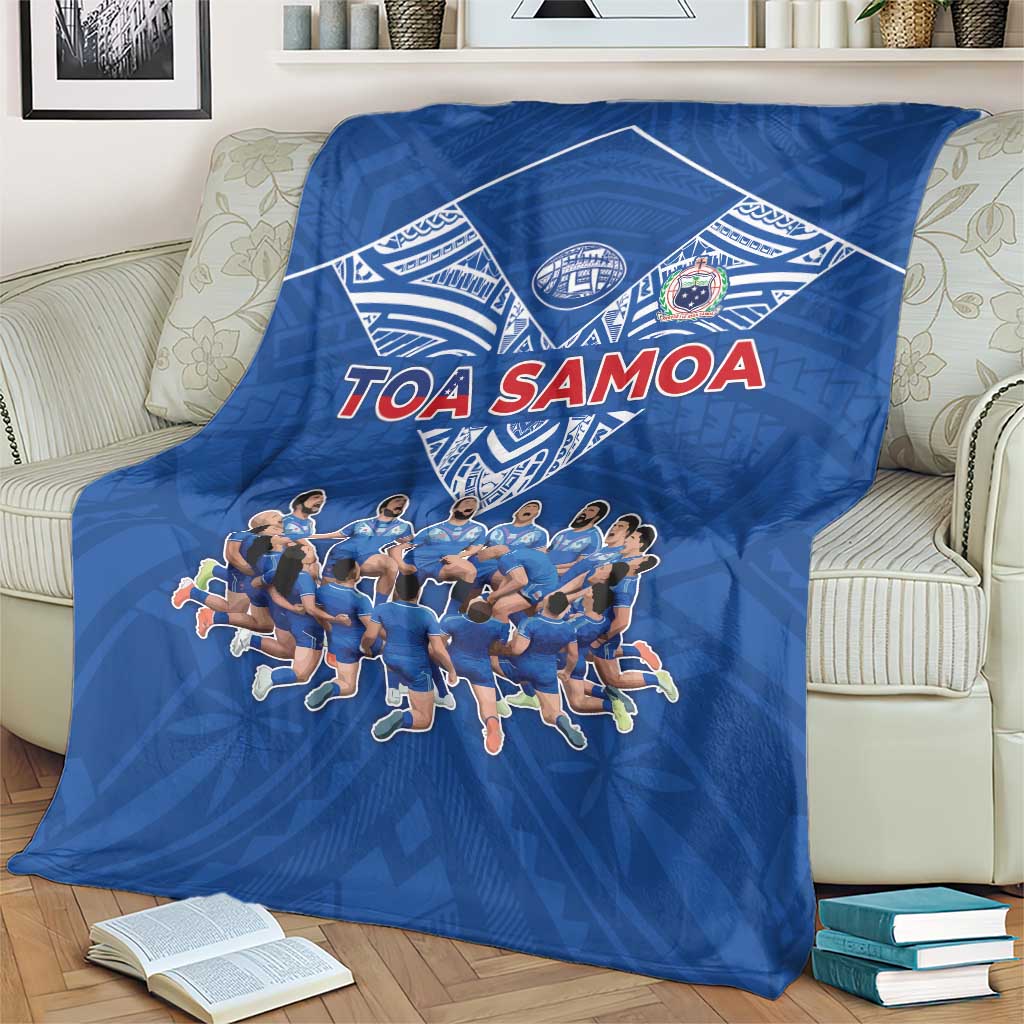 Toa Samoa Blanket Samoan Warrior Spirit Rugby - Polynesian Pride