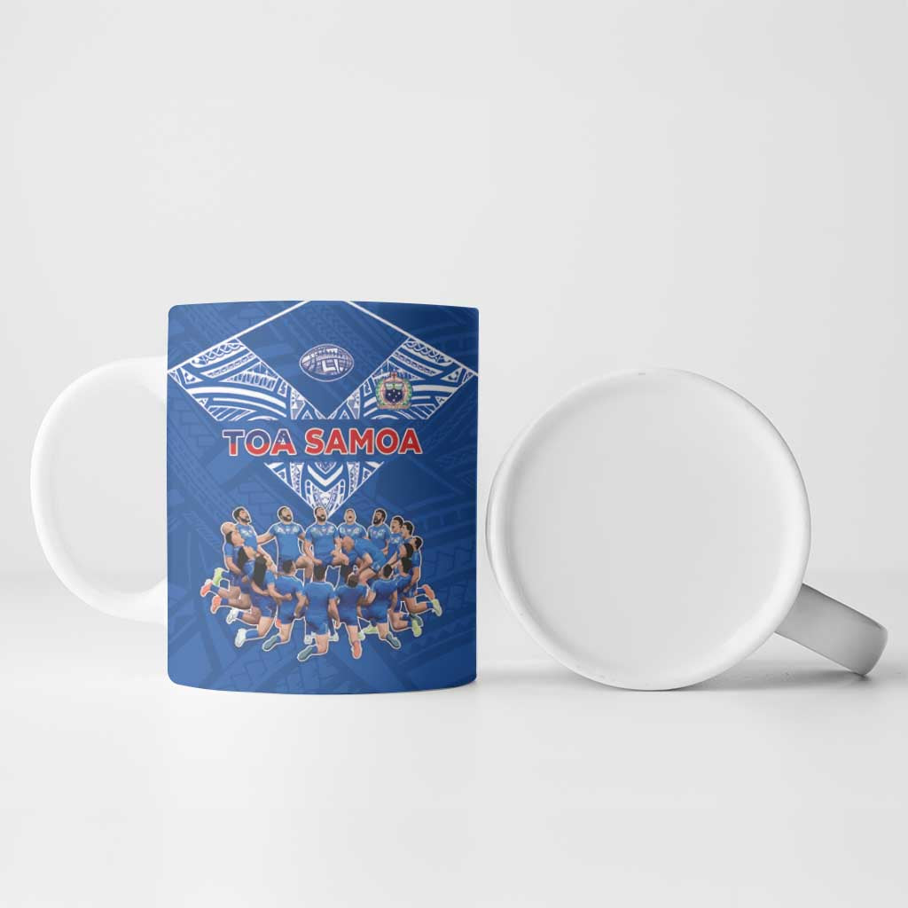Toa Samoa Ceramic Mug Samoan Warrior Spirit Rugby - Polynesian Pride
