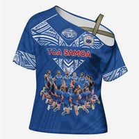 Toa Samoa Cross Shoulder Shirt Samoan Warrior Spirit Rugby - Polynesian Pride