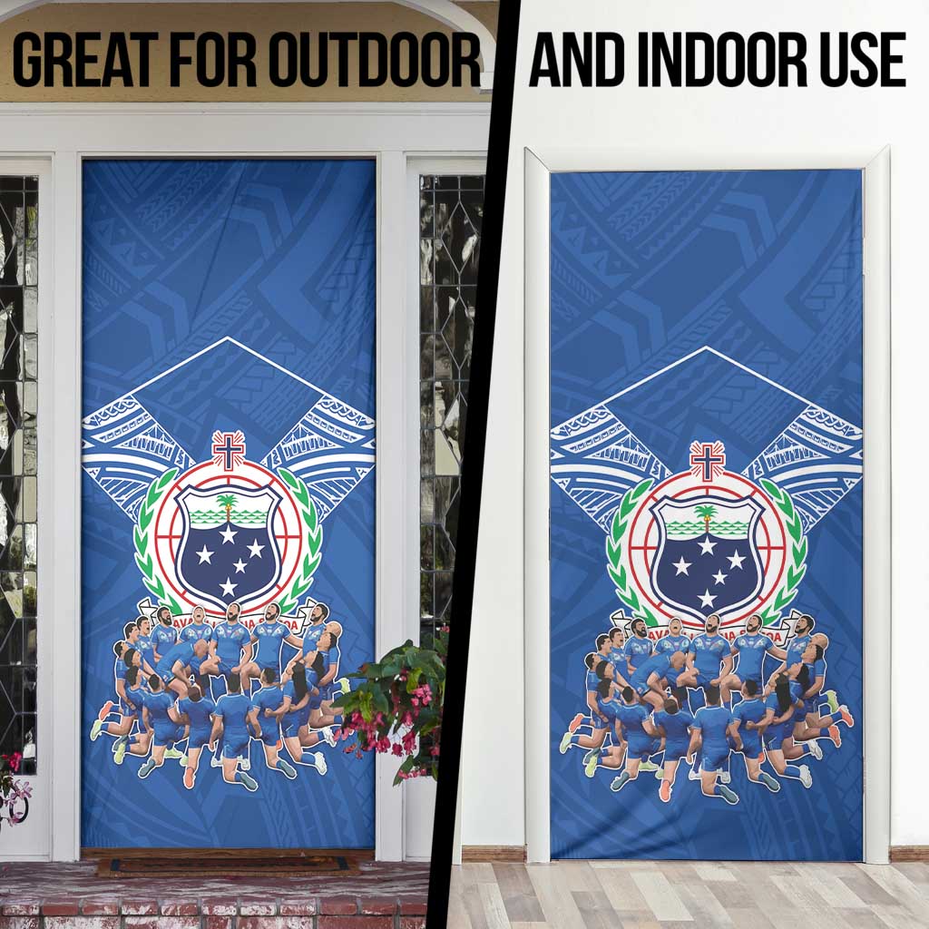 Toa Samoa Door Cover Samoan Warrior Spirit Rugby - Polynesian Pride