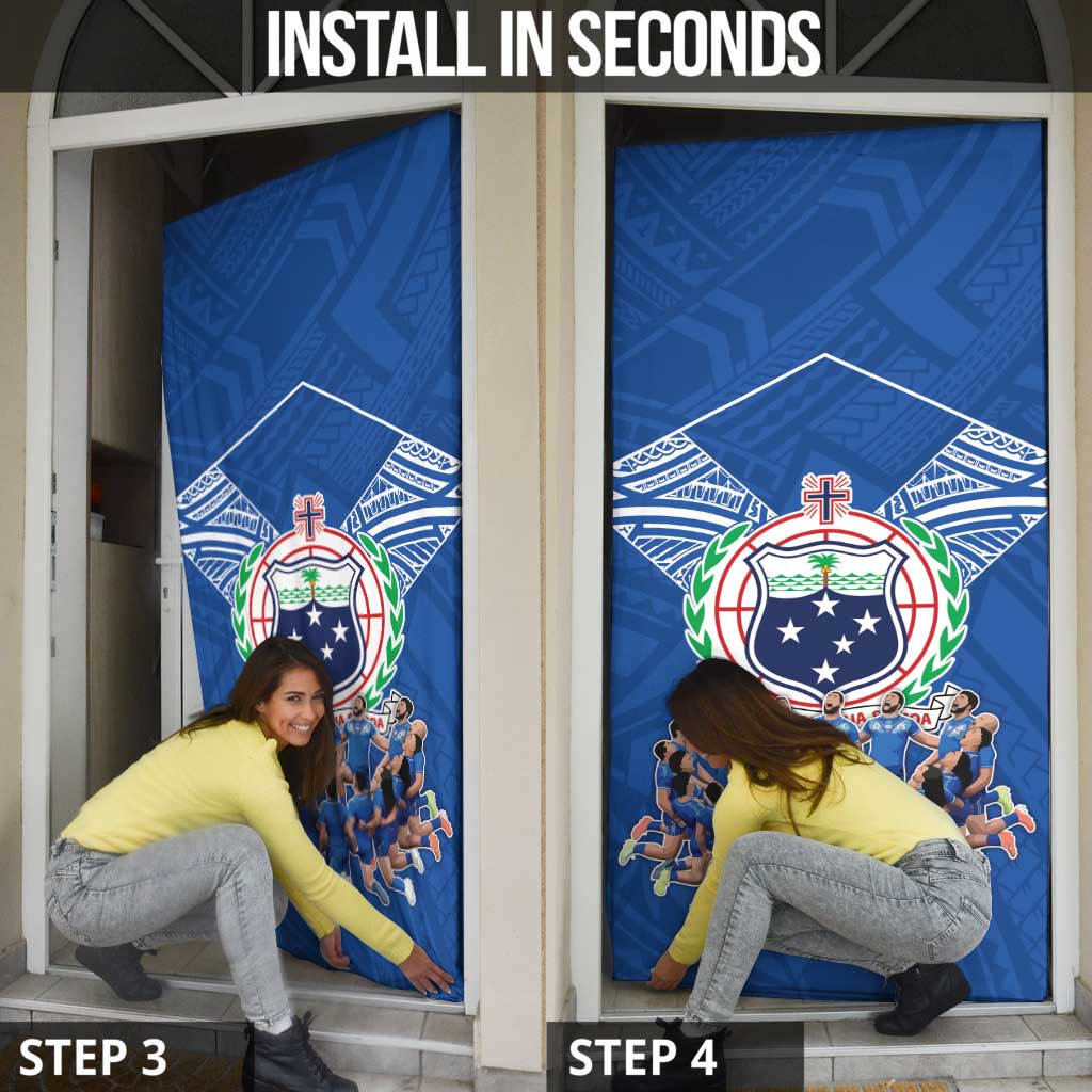 Toa Samoa Door Cover Samoan Warrior Spirit Rugby - Polynesian Pride