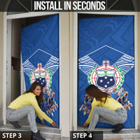 Toa Samoa Door Cover Samoan Warrior Spirit Rugby - Polynesian Pride
