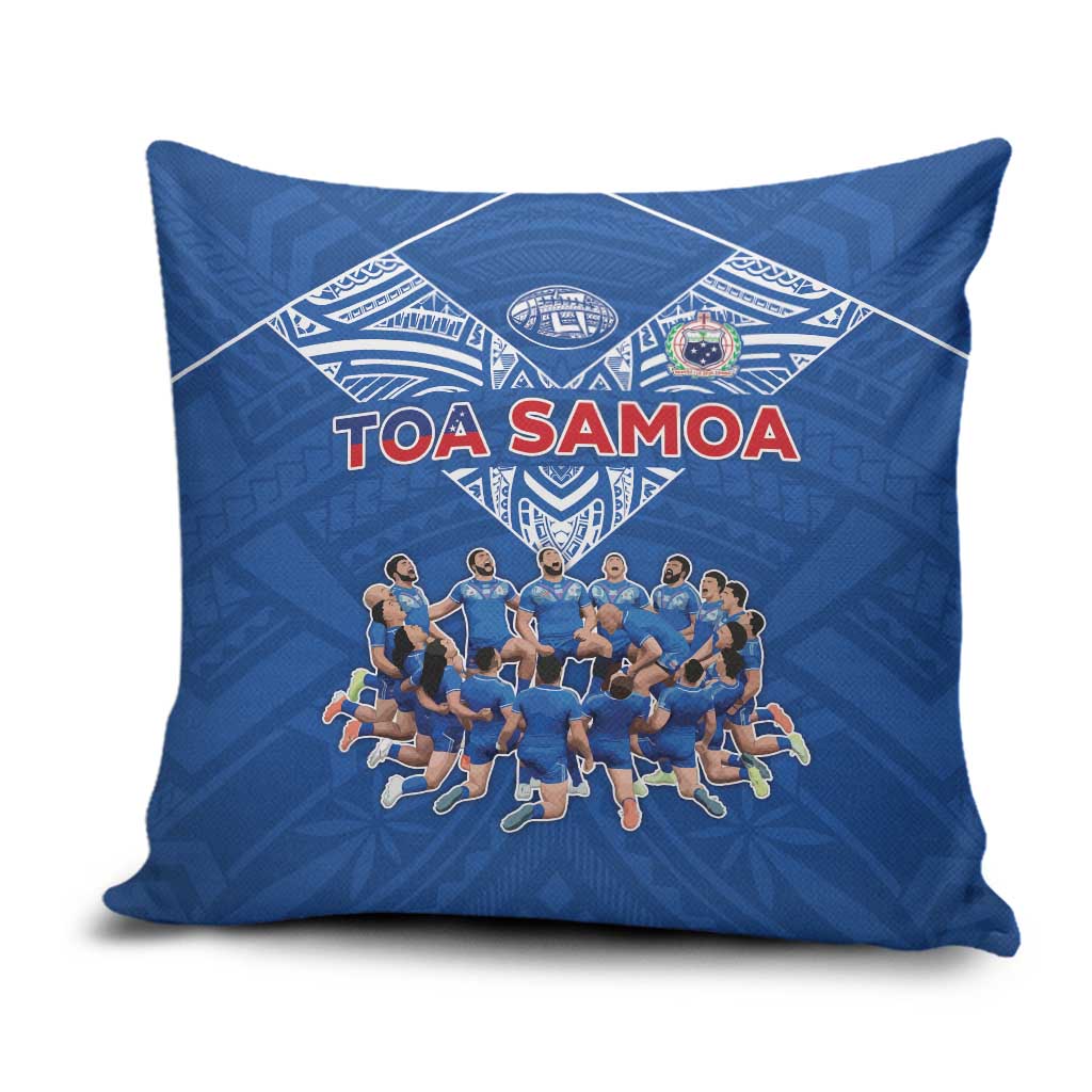 Toa Samoa Pillow Cover Samoan Warrior Spirit Rugby - Polynesian Pride