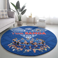 Toa Samoa Round Carpet Samoan Warrior Spirit Rugby - Polynesian Pride