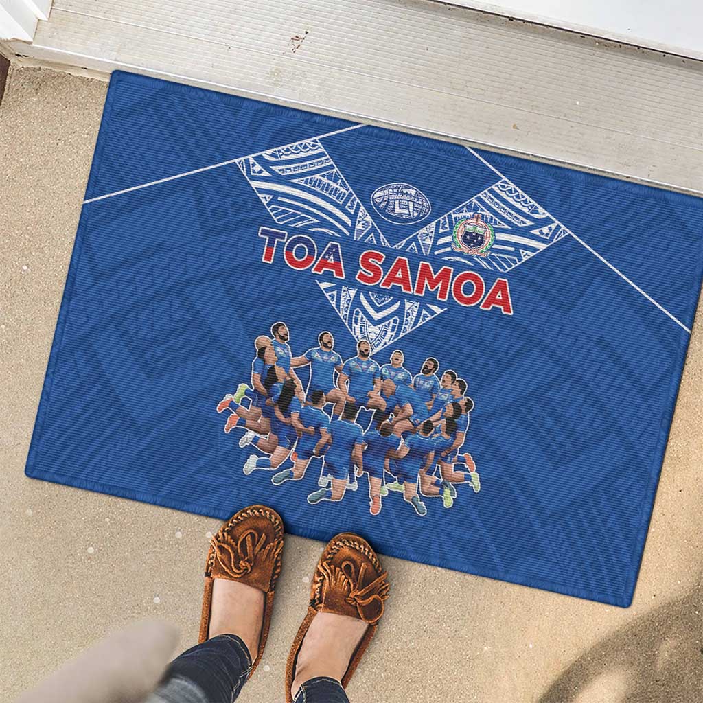 Toa Samoa Rubber Doormat Samoan Warrior Spirit Rugby - Polynesian Pride