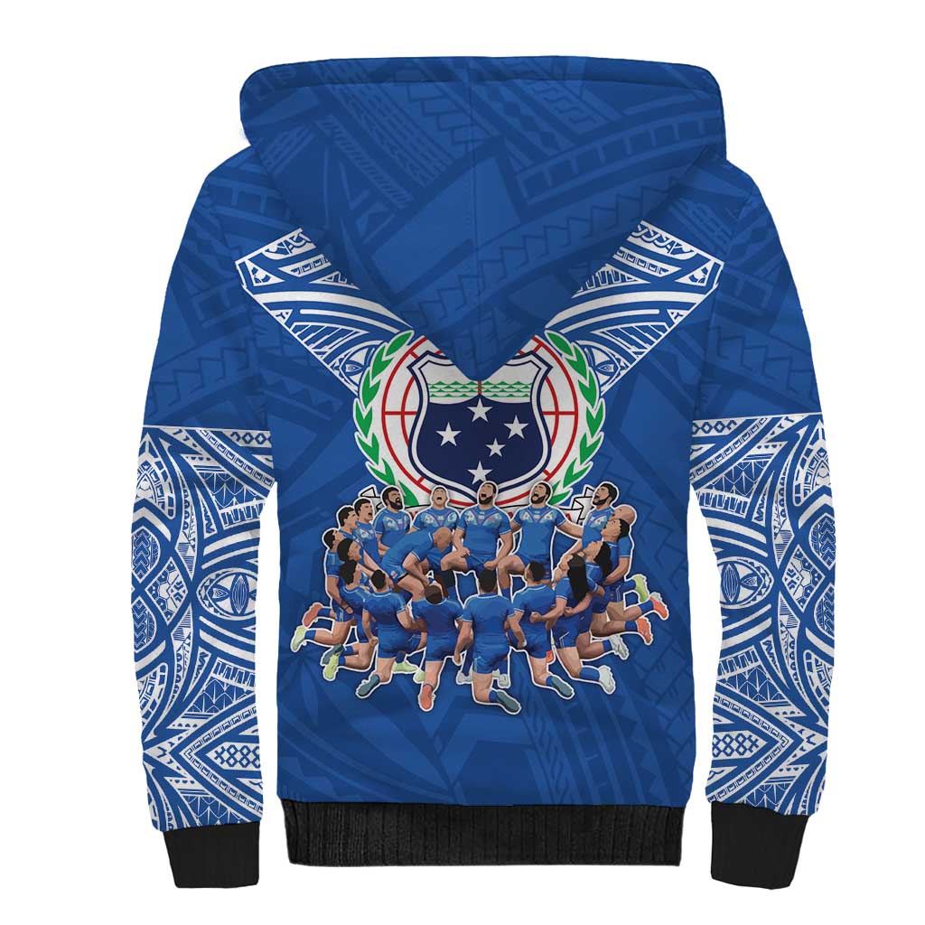 Toa Samoa Sherpa Hoodie Samoan Warrior Spirit Rugby - Polynesian Pride