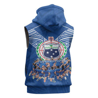 Toa Samoa Sleeveless Zip Hoodie Samoan Warrior Spirit Rugby - Polynesian Pride