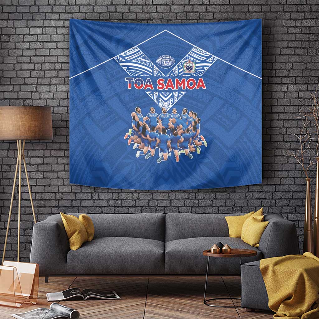 Toa Samoa Tapestry Samoan Warrior Spirit Rugby - Polynesian Pride