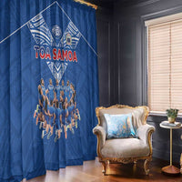Toa Samoa Window Curtain Samoan Warrior Spirit Rugby - Polynesian Pride