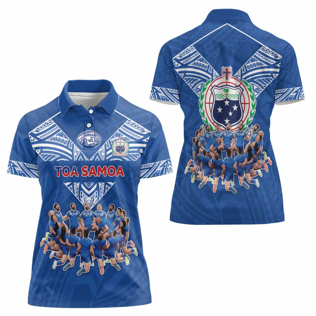 Toa Samoa Women Polo Shirt Samoan Warrior Spirit Rugby - Polynesian Pride