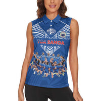 Toa Samoa Women Sleeveless Polo Shirt Samoan Warrior Spirit Rugby - Polynesian Pride