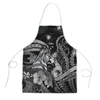 Maori Romantic Valentine Apron The Hongi Kiss Black Galaxy DT05 Black - Polynesian Pride