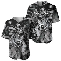 Personalised Maori Romantic Valentine Baseball Jersey The Hongi Kiss Black Galaxy DT05 - Polynesian Pride