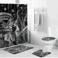 Maori Romantic Valentine Bathroom Set The Hongi Kiss Black Galaxy DT05 Bathroom Set (4 pcs) Black - Polynesian Pride