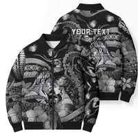 Personalised Maori Romantic Valentine Bomber Puffer Jacket The Hongi Kiss Black Galaxy DT05 - Polynesian Pride
