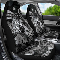 Maori Romantic Valentine Car Seat Cover The Hongi Kiss Black Galaxy DT05 - Polynesian Pride