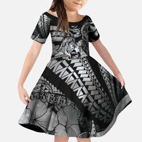 Personalised Maori Romantic Valentine Family Matching Summer Maxi Dress and Hawaiian Shirt The Hongi Kiss Black Galaxy