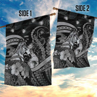 Maori Romantic Valentine Garden Flag The Hongi Kiss Black Galaxy DT05 - Polynesian Pride