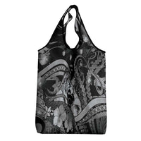 Maori Romantic Valentine Grocery Bag The Hongi Kiss Black Galaxy DT05 - Polynesian Pride