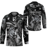 Personalised Maori Romantic Valentine Hockey Jersey The Hongi Kiss Black Galaxy DT05 - Polynesian Pride