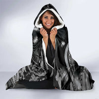 Maori Romantic Valentine Hooded Blanket The Hongi Kiss Black Galaxy DT05 - Polynesian Pride