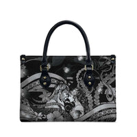 Maori Romantic Valentine Leather Bag The Hongi Kiss Black Galaxy DT05 - Polynesian Pride