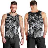 Personalised Maori Romantic Valentine Men Tank Top The Hongi Kiss Black Galaxy DT05 - Polynesian Pride