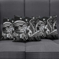 Maori Romantic Valentine Pillow Cover The Hongi Kiss Black Galaxy