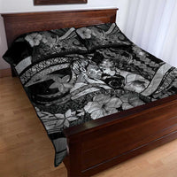 Maori Romantic Valentine Quilt Bed Set The Hongi Kiss Black Galaxy DT05 - Polynesian Pride