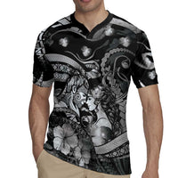 Personalised Maori Romantic Valentine Rugby Jersey The Hongi Kiss Black Galaxy DT05 - Polynesian Pride