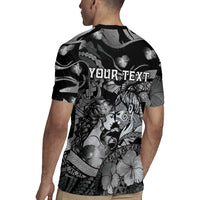 Personalised Maori Romantic Valentine Rugby Jersey The Hongi Kiss Black Galaxy DT05 - Polynesian Pride