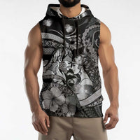 Personalised Maori Romantic Valentine Sleeveless Hoodie The Hongi Kiss Black Galaxy DT05 - Polynesian Pride