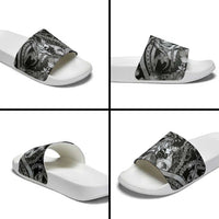 Maori Romantic Valentine Slide Sandals The Hongi Kiss Black Galaxy