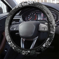 Maori Romantic Valentine Steering Wheel Cover The Hongi Kiss Black Galaxy DT05 - Polynesian Pride