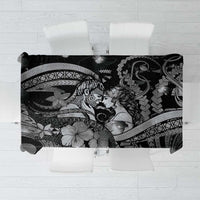 Maori Romantic Valentine Tablecloth The Hongi Kiss Black Galaxy DT05 Black - Polynesian Pride