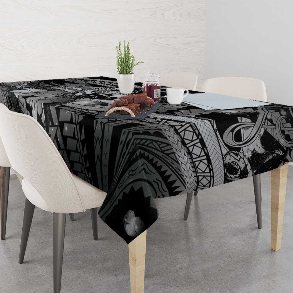 Maori Romantic Valentine Tablecloth The Hongi Kiss Black Galaxy DT05 - Polynesian Pride