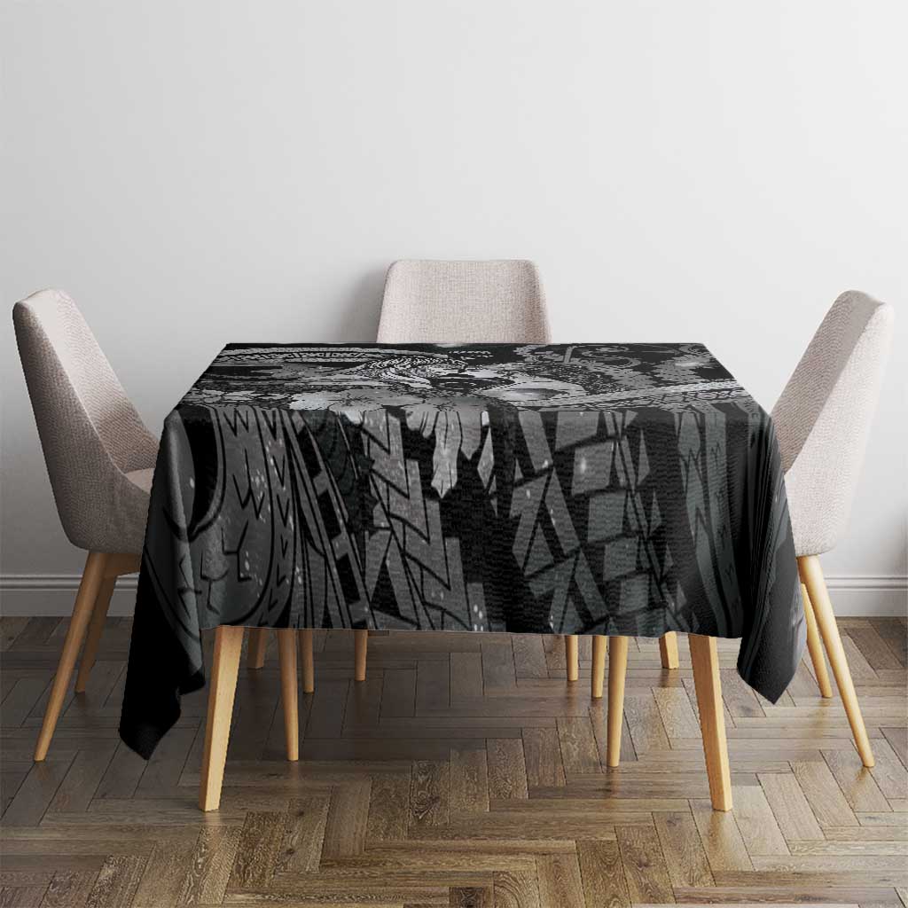 Maori Romantic Valentine Tablecloth The Hongi Kiss Black Galaxy DT05 - Polynesian Pride