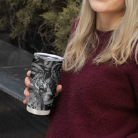 Personalised Maori Romantic Valentine Tumbler Cup The Hongi Kiss Black Galaxy DT05 - Polynesian Pride
